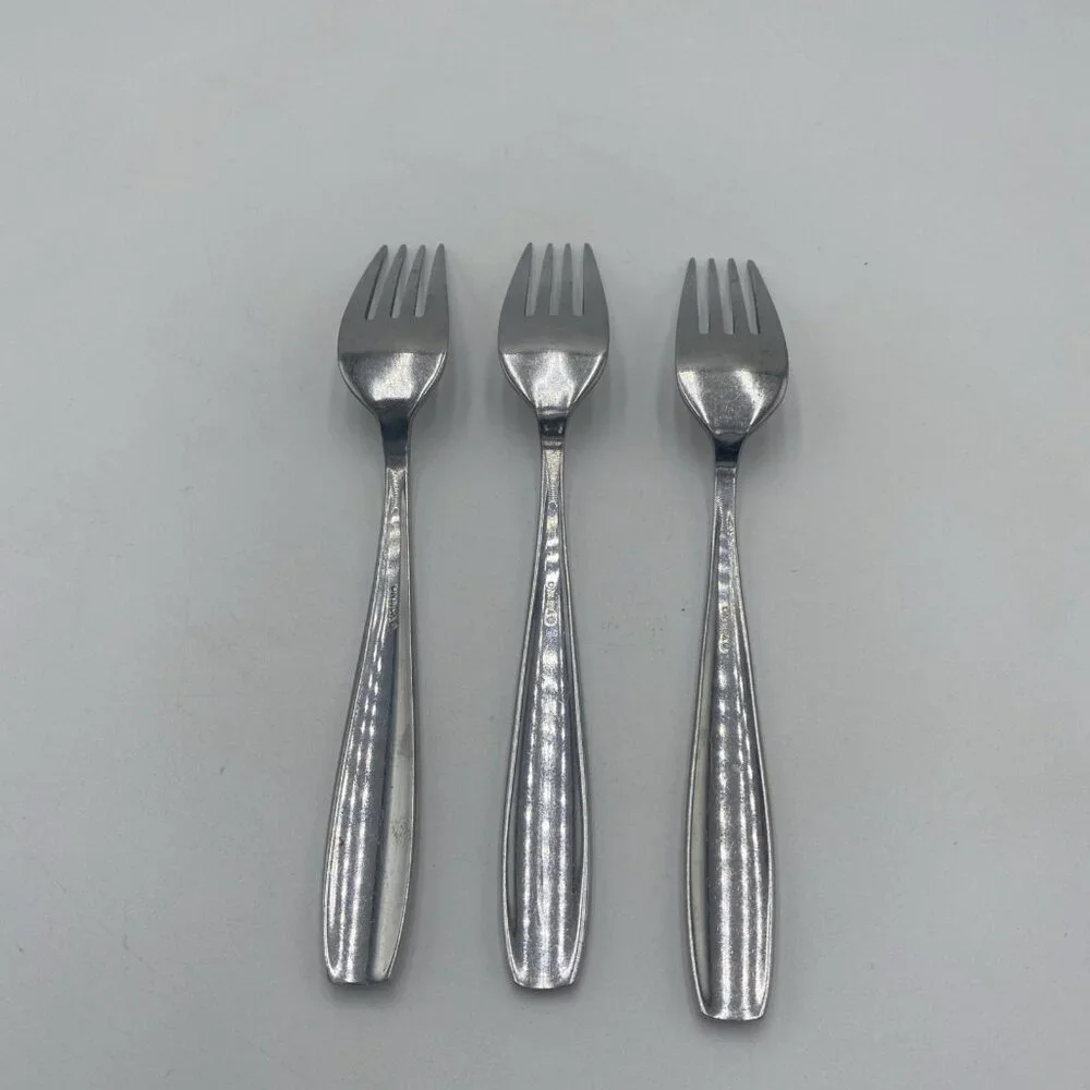 Oneida Satin Bristol Everdale Forks Set 3 Stainless Steel Flatware 8